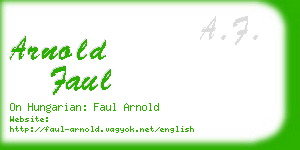 arnold faul business card